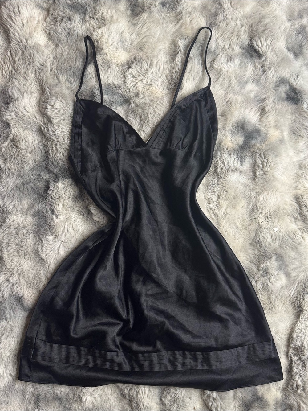 Victoria's Secret Black Satin Slip